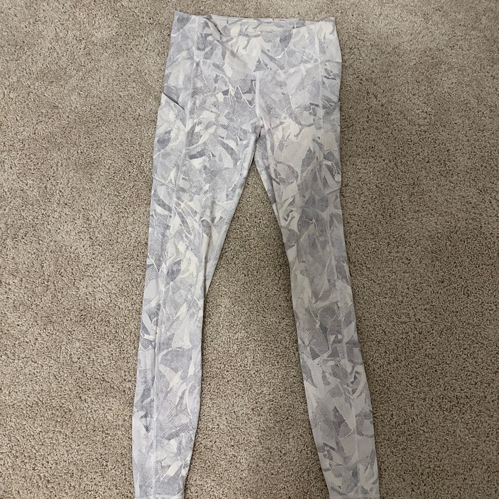 lululemon athletica Gray Patterned Leggings